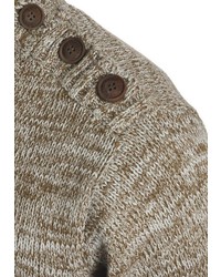 brauner Pullover mit einem Rundhalsausschnitt von Solid