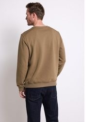 brauner Pullover mit einem Rundhalsausschnitt von STREET ONE MEN