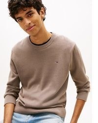 brauner Pullover mit einem Rundhalsausschnitt von Tommy Jeans