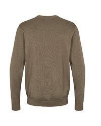brauner Pullover mit einem Rundhalsausschnitt von VINSON