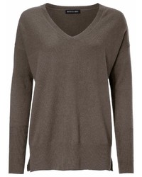 brauner Pullover mit einem V-Ausschnitt von ASHLEY BROOKE by Heine