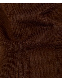 brauner Pullover mit einem V-Ausschnitt von Falke