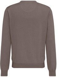 brauner Pullover mit einem V-Ausschnitt von Fynch Hatton