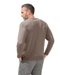 brauner Pullover mit einem V-Ausschnitt von MARCO DONATI