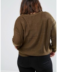 brauner Pullover von Brave Soul