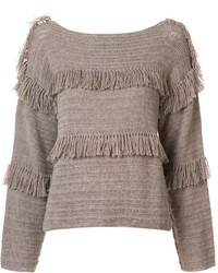 brauner Pullover von Ulla Johnson