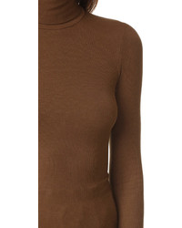 brauner Rollkragenpullover von Three Dots