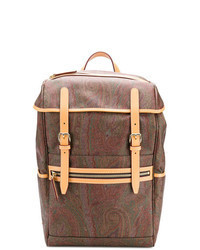 brauner Rucksack mit Paisley-Muster