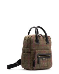 brauner Rucksack mit Schottenmuster