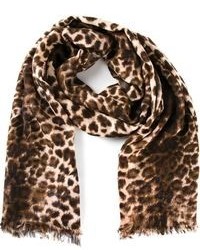 brauner Schal mit Leopardenmuster von By Malene Birger