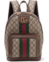 brauner Segeltuch Rucksack von Gucci