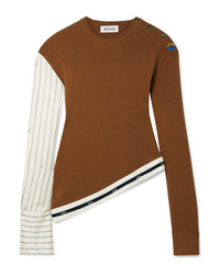 brauner Seidepullover