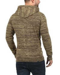 brauner Strick Pullover mit einem Kapuze von BLEND