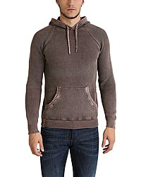 brauner Strick Pullover mit einem Kapuze von INDICODE