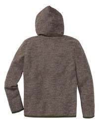 brauner Strick Pullover mit einem Kapuze von Sauba Beinand