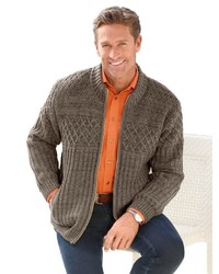 brauner Strick Pullover mit einem Reißverschluß von KINGS CLUB