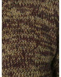 brauner Strick Pullover mit einem Rundhalsausschnitt von Jil Sander