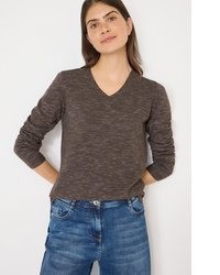 brauner Strick Pullover von Cecil