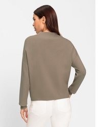 brauner Strick Pullover von Heine