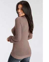 brauner Strick Pullover von Melrose