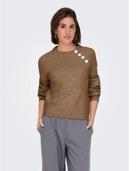 brauner Strick Pullover von Only