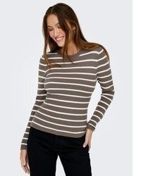 brauner Strick Pullover von Only