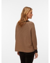 brauner Strick Pullover von Vero Moda