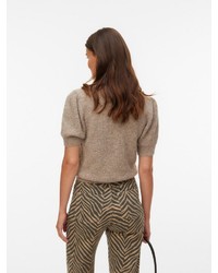 brauner Strick Pullover von Vero Moda
