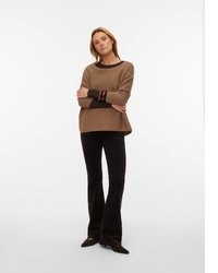 brauner Strick Pullover von Vero Moda
