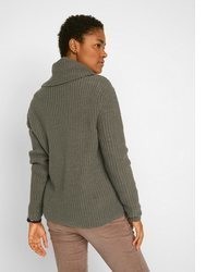 brauner Strick Rollkragenpullover von bonprix