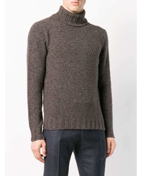 brauner Strick Rollkragenpullover von Lardini