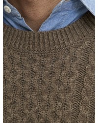 brauner Strickpullover von Jack & Jones