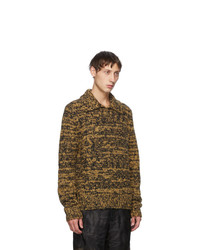 brauner Wollpolo pullover von Dries Van Noten