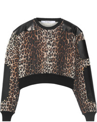 brauner Wollpullover mit Leopardenmuster von Givenchy