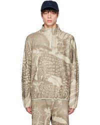 braunes bedrucktes Fleece-Sweatshirt von Dime