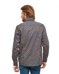 braunes bedrucktes Langarmhemd von Joe Browns