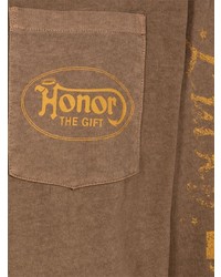 braunes bedrucktes Langarmshirt von HONOR THE GIFT