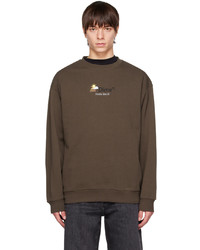 braunes bedrucktes Sweatshirt von Dime