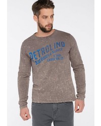 braunes bedrucktes Sweatshirt von Petrol Industries