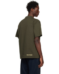 braunes bedrucktes T-Shirt mit einem Rundhalsausschnitt von Nike