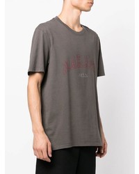 braunes bedrucktes T-Shirt mit einem Rundhalsausschnitt von Isabel Marant