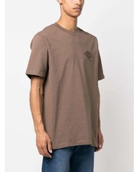 braunes bedrucktes T-Shirt mit einem Rundhalsausschnitt von Filson