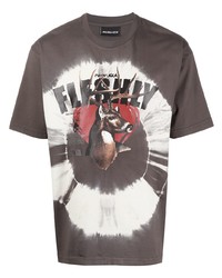 braunes bedrucktes T-Shirt mit einem Rundhalsausschnitt von Mauna Kea