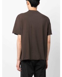 braunes bedrucktes T-Shirt mit einem Rundhalsausschnitt von N°21