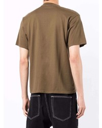 braunes bedrucktes T-Shirt mit einem Rundhalsausschnitt von UNDERCOVE