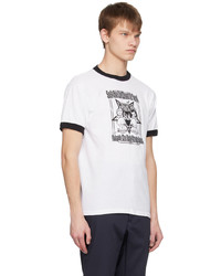 braunes bedrucktes T-Shirt mit einem Rundhalsausschnitt von Anna Sui