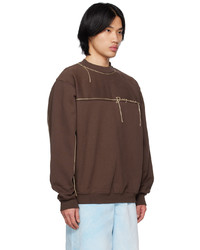 braunes besticktes Sweatshirt von Jacquemus