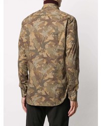 braunes Camouflage Langarmhemd von Etro