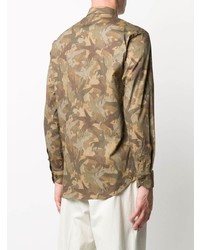 braunes Camouflage Langarmhemd von Etro