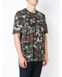 braunes Camouflage T-Shirt mit einem Rundhalsausschnitt von À La Garçonne